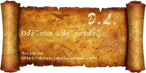 Dózsa László névjegykártya