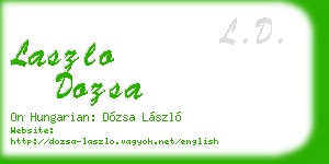 laszlo dozsa business card