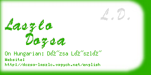 laszlo dozsa business card